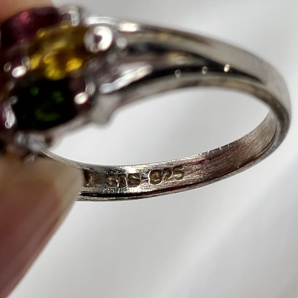 Tourmaline Multi Color Gemstone Ring - Picture 11 of 12